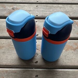 Wonder Co Kids Blue Stainless Steel Straw Water Bottles - Set of 2